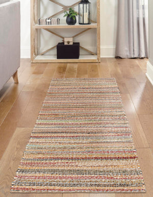 Multicolor 2' x 8' Chunky Jute Runner Area Rug 100% All Natural Jute Sustainable Eco-Friendly Carpet Mat for Natural Interior Design Homes for Sale at Rug Engine