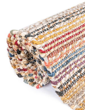 Multicolor 7' 10 x 7' 10 Chunky Jute Square Area Rug 100% All Natural Jute Sustainable Eco-Friendly Carpet Mat for Natural Interior Design Homes for Sale at Rug Engine