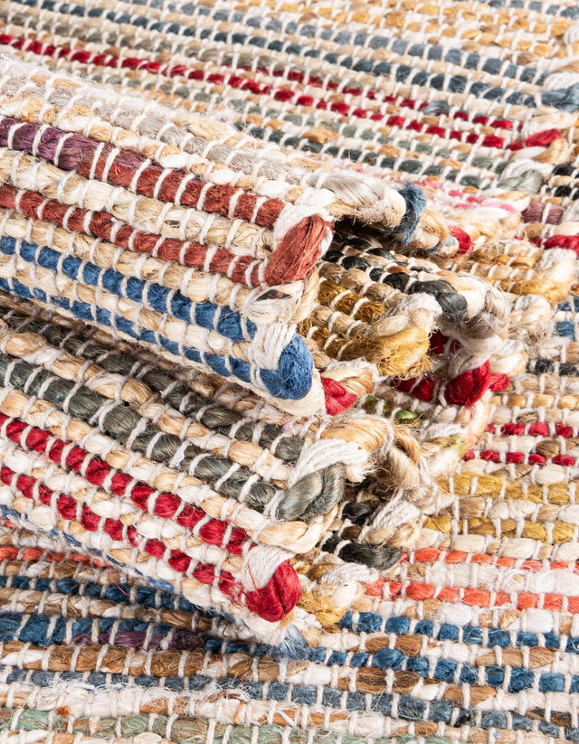 Multicolor 7' 10 x 7' 10 Chunky Jute Square Area Rug 100% All Natural Jute Sustainable Eco-Friendly Carpet Mat for Natural Interior Design Homes for Sale at Rug Engine