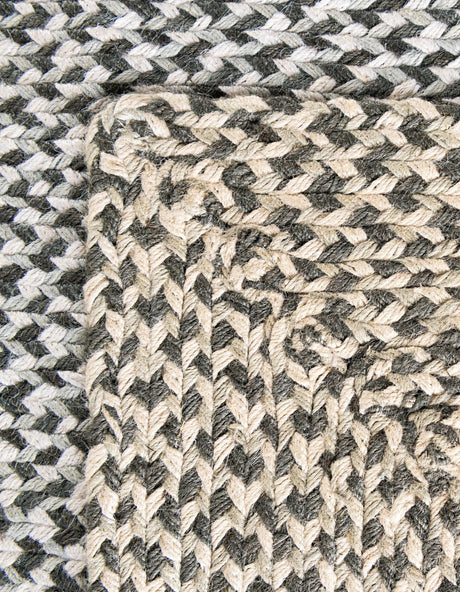 Gray 5' 1 x 8' Tweed Braided Jute Rectangle Area Rug 100% All Natural Jute Hand Braided in India Carpet for Unique Luxury Home Interiors for Sale at Rug Engine