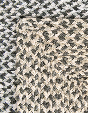 Gray 3' 1 x 5' 1 Tweed Braided Jute Rectangle Area Rug 100% All Natural Jute Hand Braided in India Carpet for Unique Luxury Home Interiors for Sale at Rug Engine