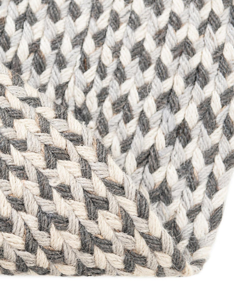 Gray 6' 1 x 6' 1 Tweed Braided Jute Round Area Rug 100% All Natural Jute Hand Braided in India Carpet for Unique Luxury Home Interiors for Sale at Rug Engine