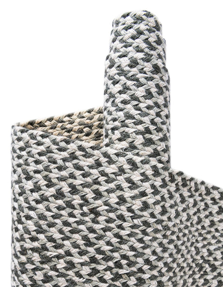 Gray 6' 1 x 6' 1 Tweed Braided Jute Round Area Rug 100% All Natural Jute Hand Braided in India Carpet for Unique Luxury Home Interiors for Sale at Rug Engine