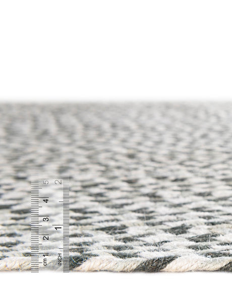 Gray 3' x 10' Tweed Braided Jute Runner Rug