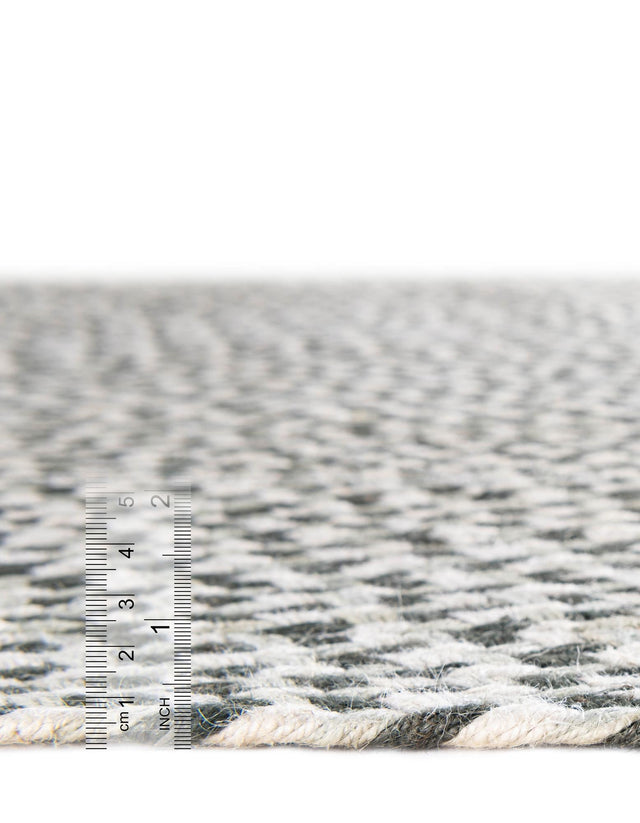 Gray 3' x 10' Tweed Braided Jute Runner Rug