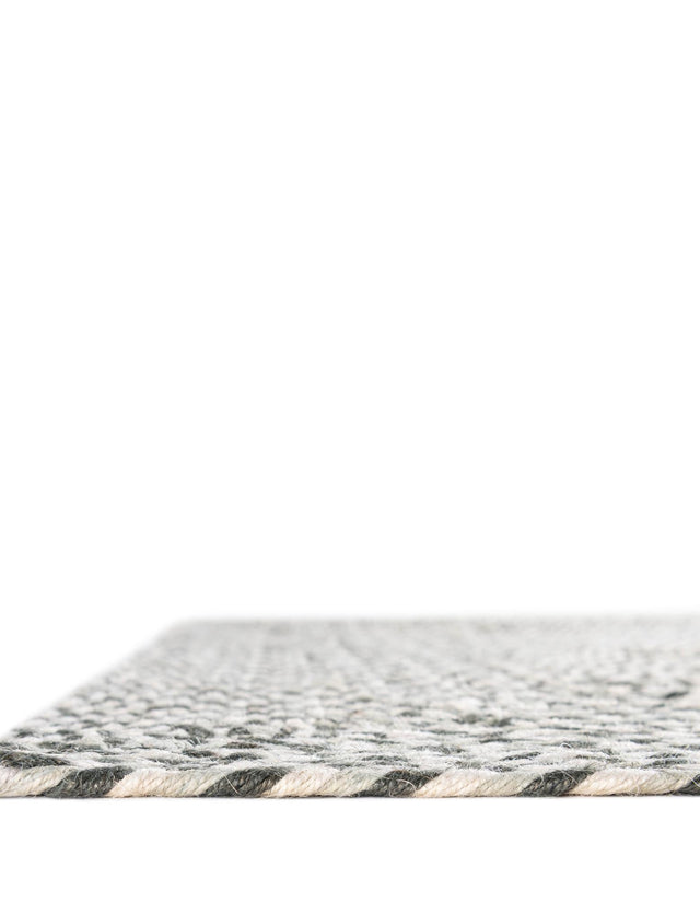Gray 3' x 10' Tweed Braided Jute Runner Rug