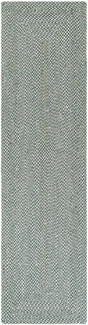 Green 2' 7 x 10' Tweed Braided Jute Runner Area Rug 100% All Natural Jute Hand Braided in India Carpet for Unique Luxury Home Interiors for Sale at Rug Engine