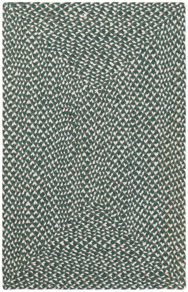 Green 2' x 3' 1 Tweed Braided Jute Rectangle Area Rug – Rug Engine