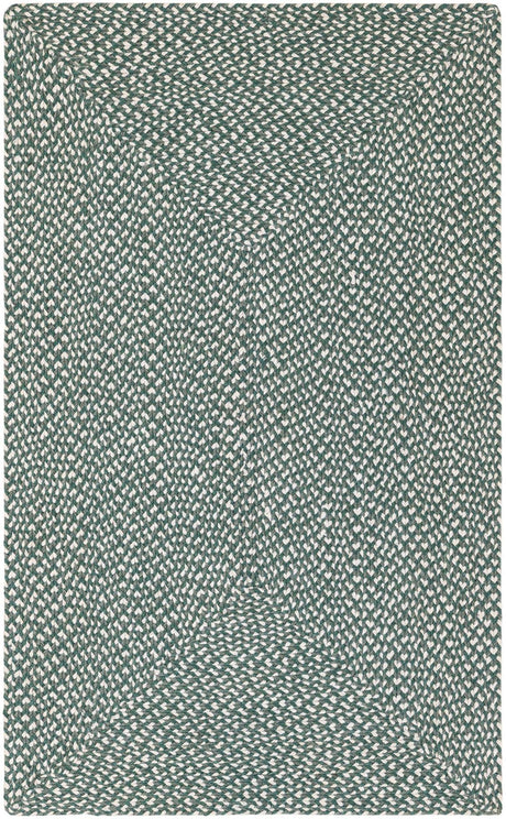 Green 3' 1 x 5' 1 Tweed Braided Jute Rectangle Rug