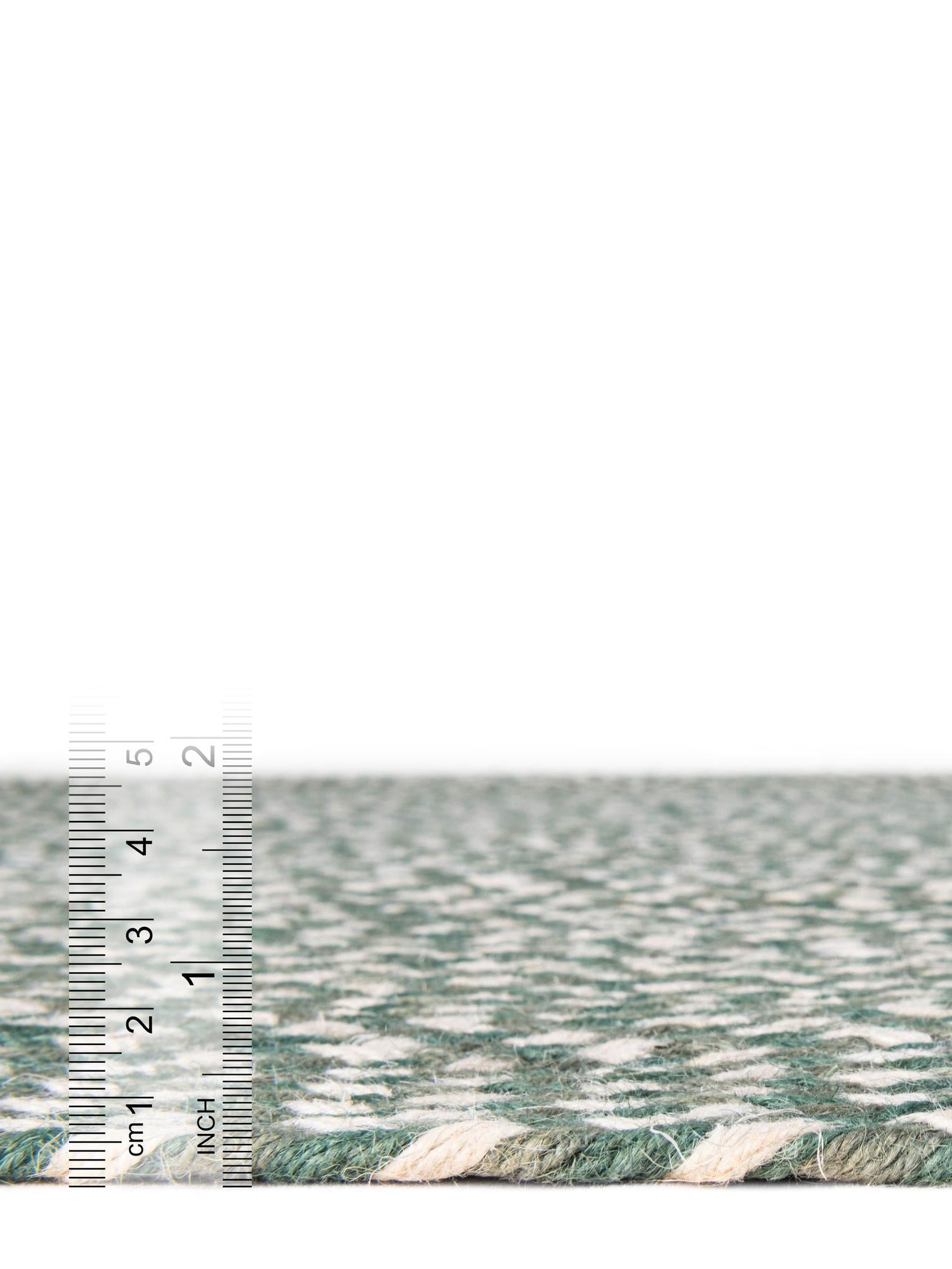 Green 2' x 3' 1 Tweed Braided Jute Rectangle Area Rug