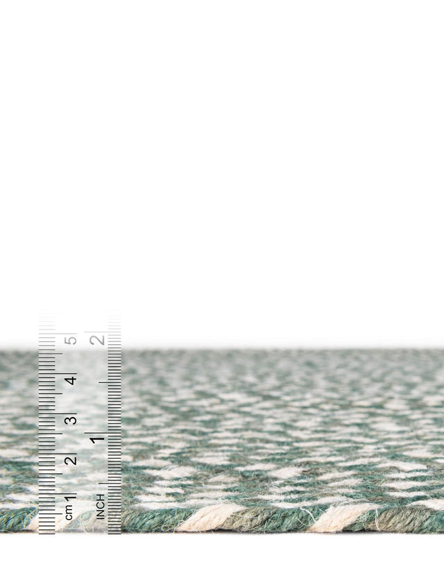Green 2' x 6' 1 Tweed Braided Jute Runner Rug