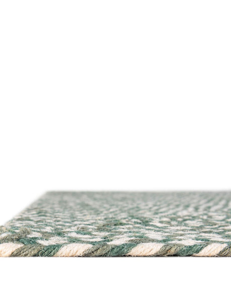 Green 2' 7 x 10' Tweed Braided Jute Runner Area Rug 100% All Natural Jute Hand Braided in India Carpet for Unique Luxury Home Interiors for Sale at Rug Engine