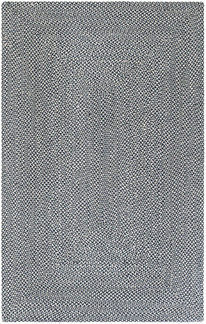 Navy Blue 5' 1 x 8' Tweed Braided Jute Rectangle Rug