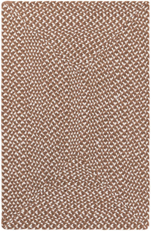 Light Brown 2' x 3' 1 Tweed Braided Jute Rectangle Rug