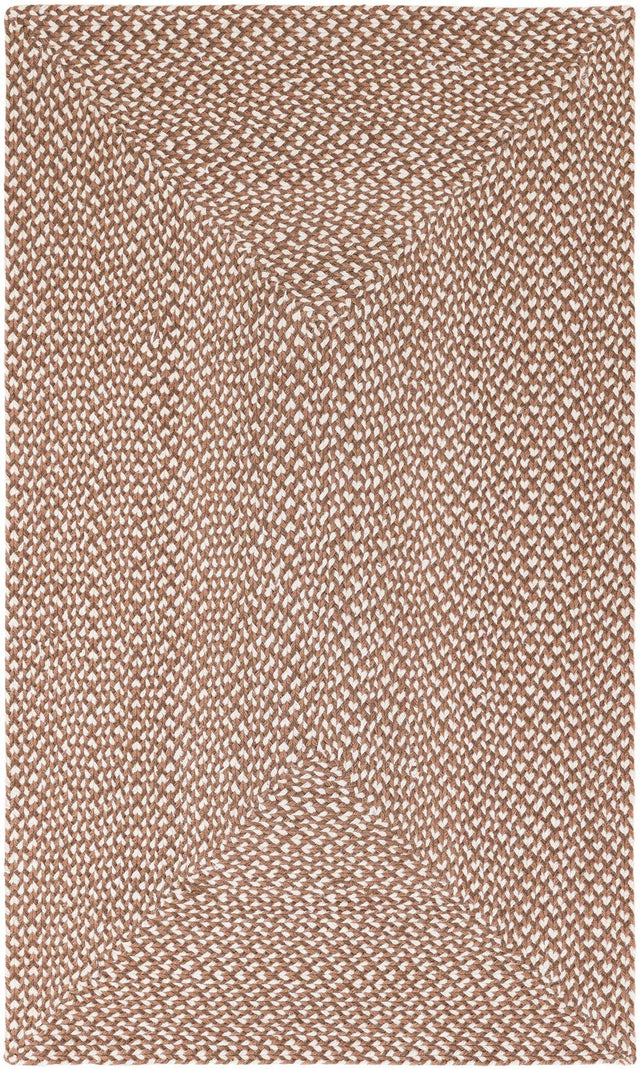 Light Brown 3' 1 x 5' 1 Tweed Braided Jute Rectangle Rug