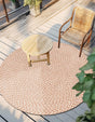 Light Brown 6' 1 x 6' 1 Tweed Braided Jute Round Rug