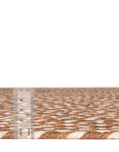Light Brown 10' x 10' Tweed Braided Jute Round Rug