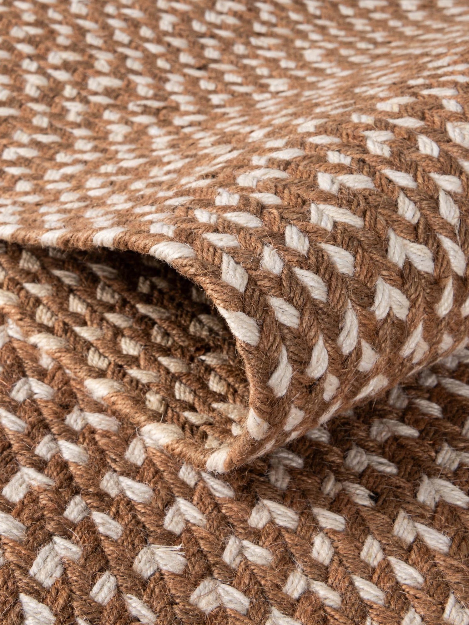 Light Brown 3' 1 x 3' 1 Tweed Braided Jute Round Area Rug 100% All Natural Jute Hand Braided in India Carpet for Unique Luxury Home Interiors for Sale at Rug Engine