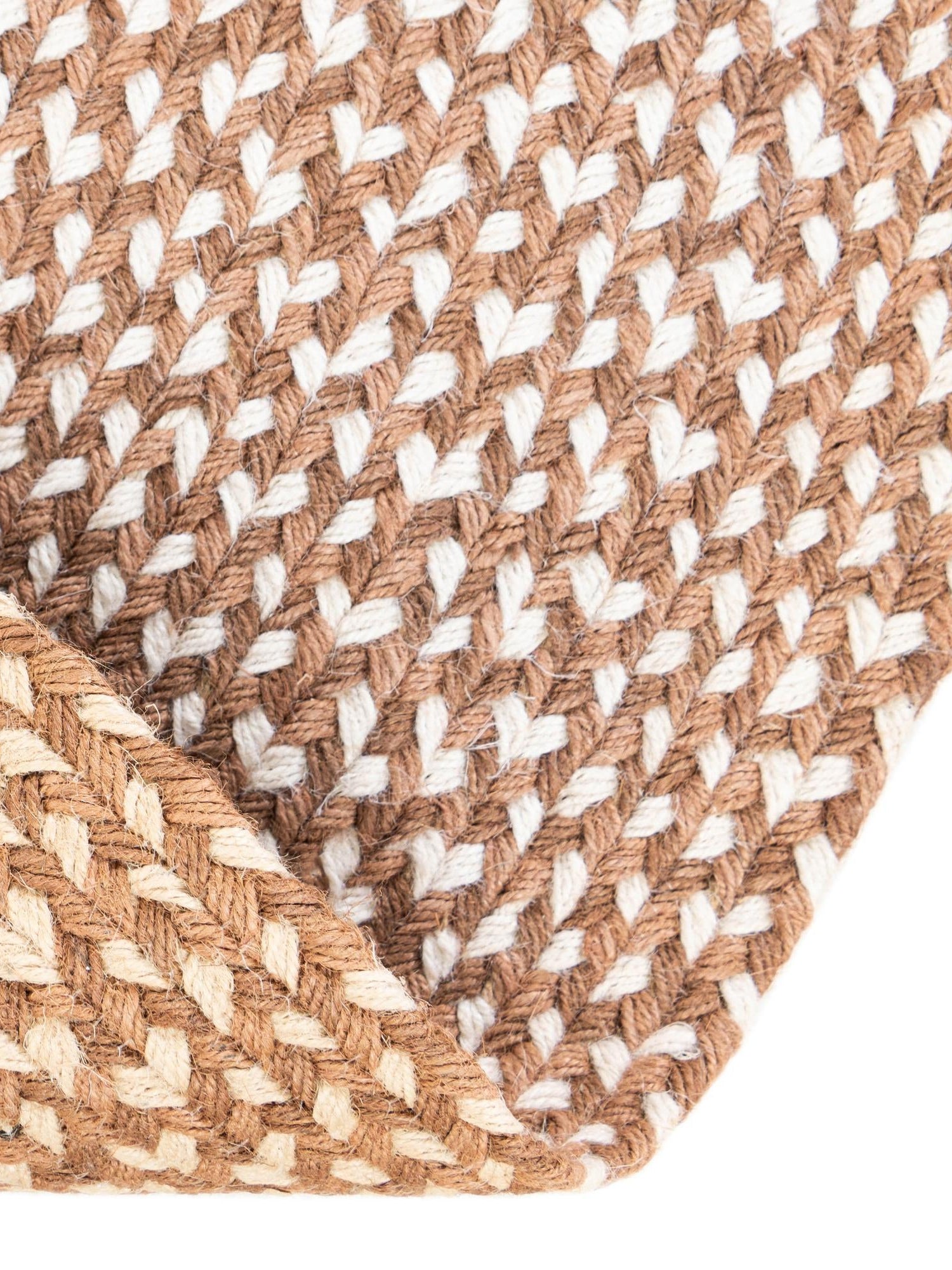 Light Brown 10' x 10' Tweed Braided Jute Round Area Rug 100% All Natural Jute Hand Braided in India Carpet for Unique Luxury Home Interiors for Sale at Rug Engine