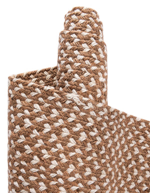 Light Brown 4' 1 x 4' 1 Tweed Braided Jute Round Rug