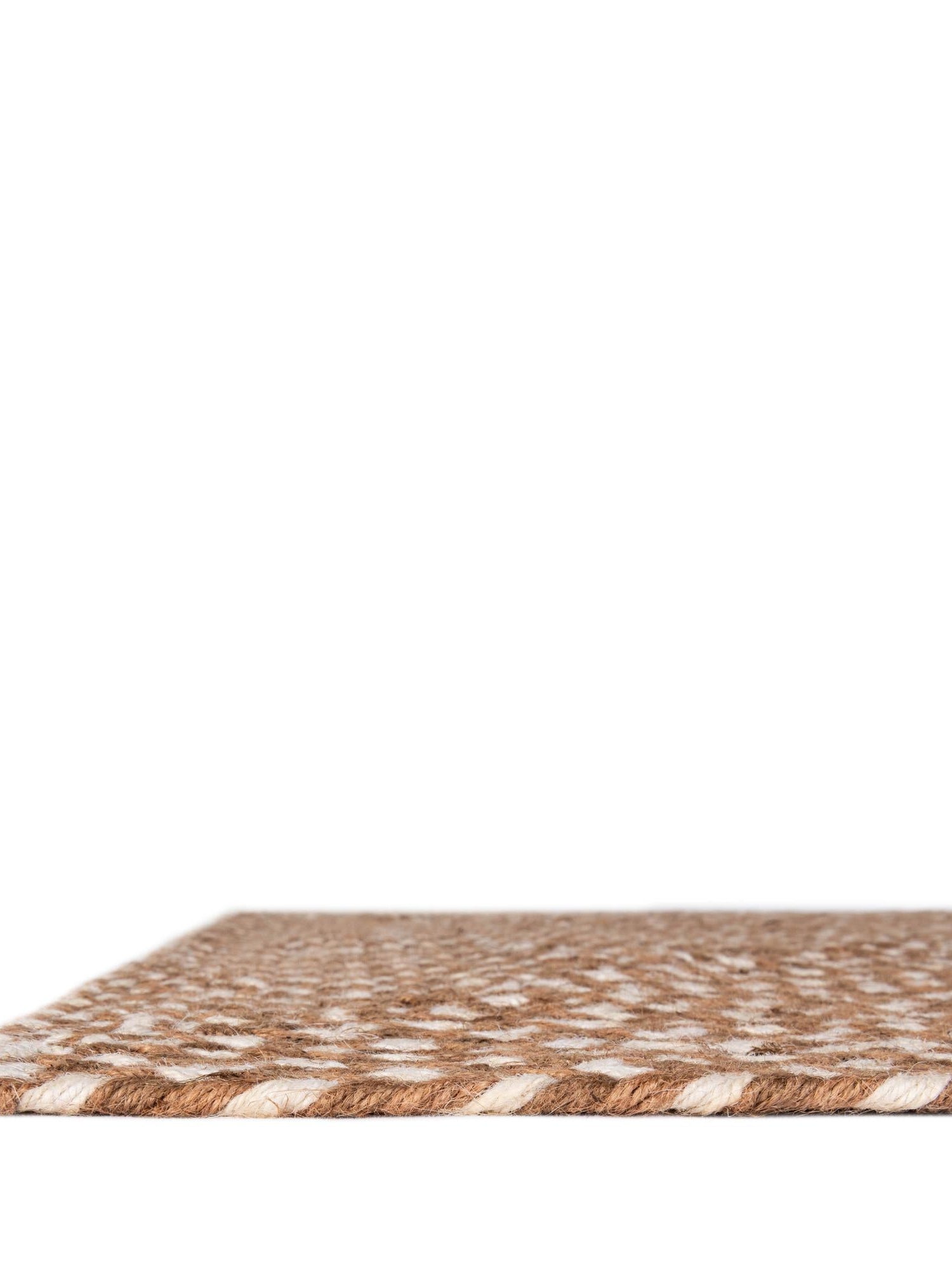 Light Brown 2' x 6' 1 Tweed Braided Jute Runner Area Rug 100% All Natural Jute Hand Braided in India Carpet for Unique Luxury Home Interiors for Sale at Rug Engine