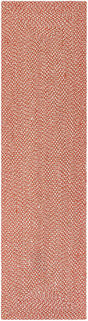 Rust Red 3' x 10' Tweed Braided Jute Runner Rug