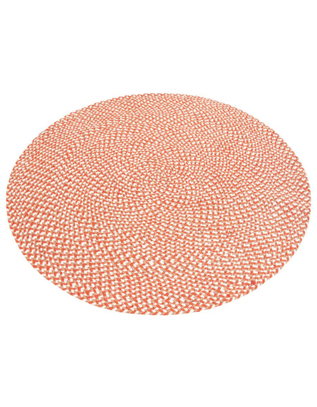 Rust Red 3' 1 x 3' 1 Tweed Braided Jute Round Area Rug