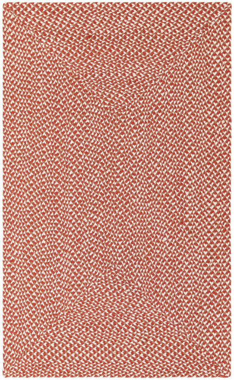 Rust Red 3' 1 x 5' 1 Tweed Braided Jute Rectangle Rug