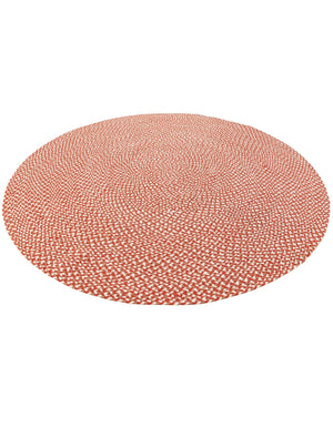 Rust Red 5' 1 x 5' 1 Tweed Braided Jute Round Area Rug 100% All Natural Jute Hand Braided in India Carpet for Unique Luxury Home Interiors for Sale at Rug Engine