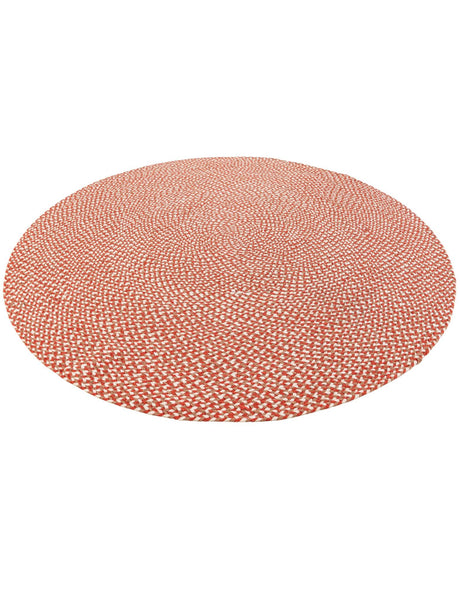 Rust Red 5' 1 x 5' 1 Tweed Braided Jute Round Area Rug 100% All Natural Jute Hand Braided in India Carpet for Unique Luxury Home Interiors for Sale at Rug Engine