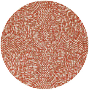 Rust Red 5' 1 x 5' 1 Tweed Braided Jute Round Area Rug 100% All Natural Jute Hand Braided in India Carpet for Unique Luxury Home Interiors for Sale at Rug Engine