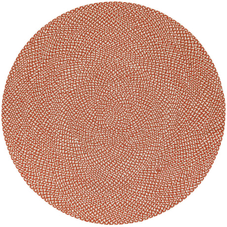 Rust Red 5' 1 x 5' 1 Tweed Braided Jute Round Area Rug 100% All Natural Jute Hand Braided in India Carpet for Unique Luxury Home Interiors for Sale at Rug Engine