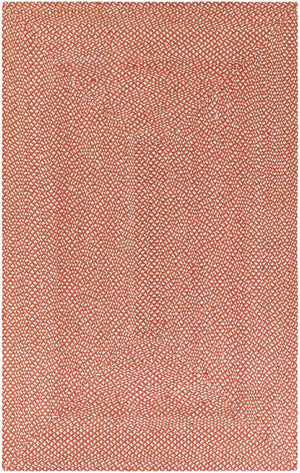 Rust Red 5' 1 x 8' Tweed Braided Jute Rectangle Rug