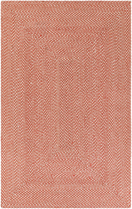 Rust Red 5' 1 x 8' Tweed Braided Jute Rectangle Rug
