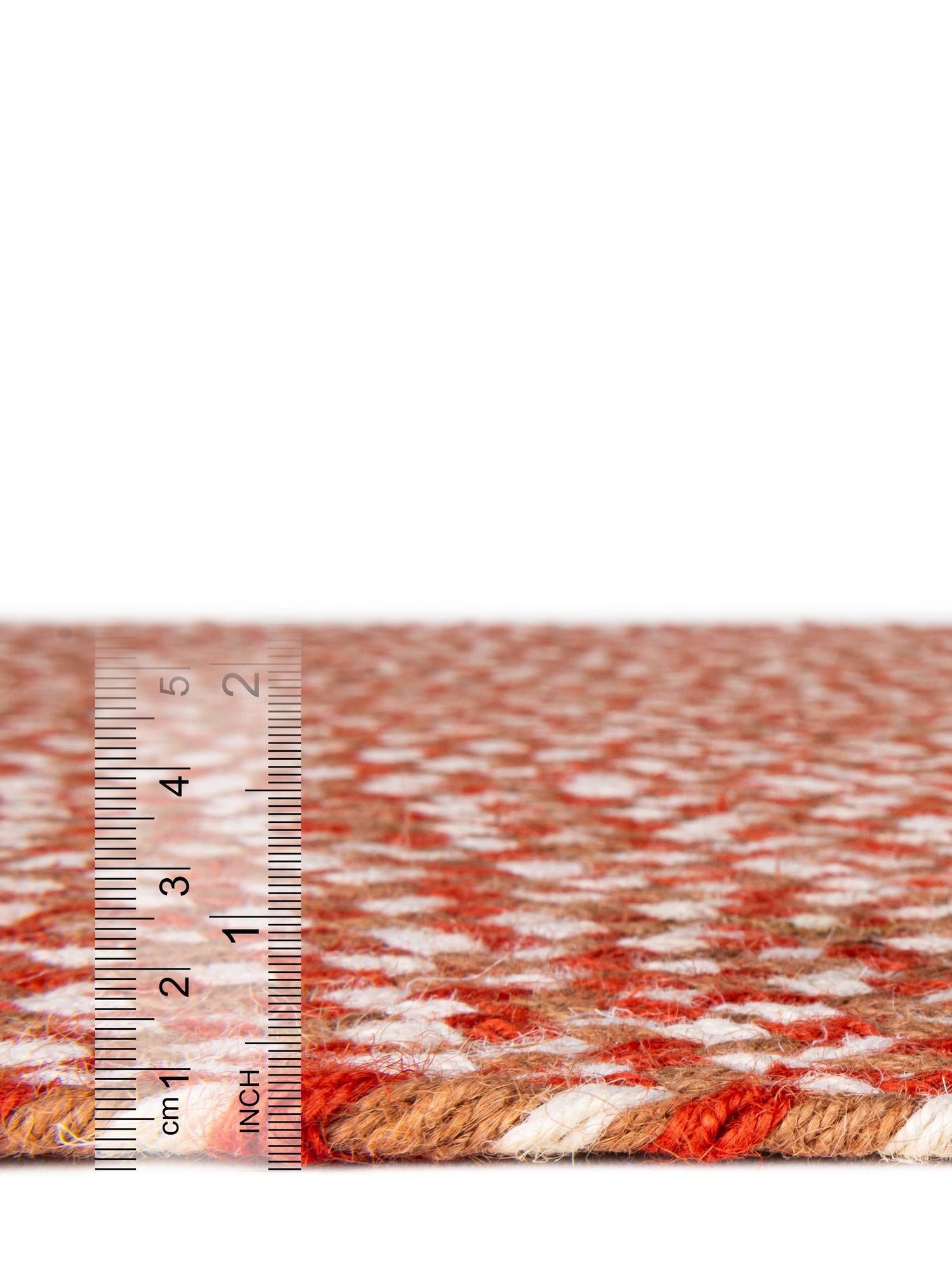 Rust Red 2' x 6' 1 Tweed Braided Jute Runner Area Rug 100% All Natural Jute Hand Braided in India Carpet for Unique Luxury Home Interiors for Sale at Rug Engine