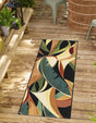 Multicolor 3' x 12' Outdoor Botanical Runner Rug