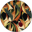 Multicolor 7' 10 x 7' 10 Outdoor Botanical Round Area Rug Weather Resistant for Patio, Deck, Terrace, Balcony, Porch Polypropylene Garden Floral Tropical Carpet for Sale at Rug Engine