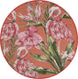 Coral 4' 1 x 4' 1 Outdoor Botanical Round Area Rug Weather Resistant for Patio, Deck, Terrace, Balcony, Porch Polypropylene Garden Floral Tropical Carpet for Sale at Rug Engine