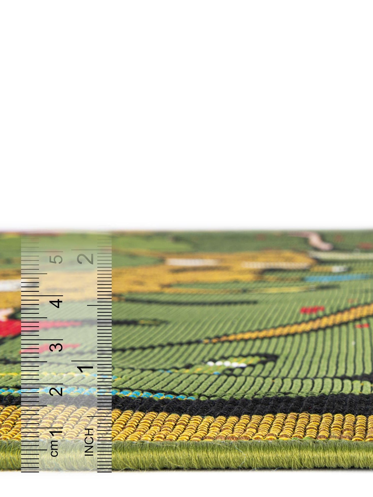 Green 7' 10 x 7' 10 Outdoor Botanical Round Area Rug Weather Resistant for Patio, Deck, Terrace, Balcony, Porch Polypropylene Garden Floral Tropical Carpet for Sale at Rug Engine