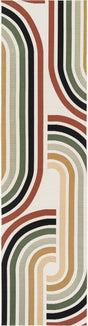 Multicolor 3' x 10' Outdoor Modern Runner Rug