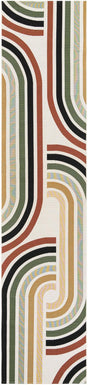 Multicolor 3' x 12' Outdoor Modern Runner Rug