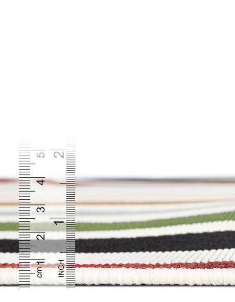 Multicolor 5' 1 x 5' 1 Outdoor Modern Round Rug