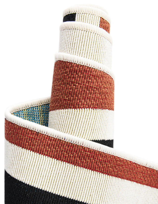 Multicolor 5' 1 x 5' 1 Outdoor Modern Round Rug