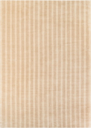 Beige 10' x 14' 1 Jill Zarin Striped Wool Rectangle Area Rug 80% Wool & 20% Cotton Hand Made Luxury All Natural Carpet for Interior Design for Sale at Rug Engine