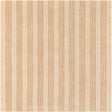 Beige 5' 1 x 5' 1 Jill Zarin Striped Wool Square Area Rug 80% Wool & 20% Cotton Hand Made Luxury All Natural Carpet for Interior Design for Sale at Rug Engine
