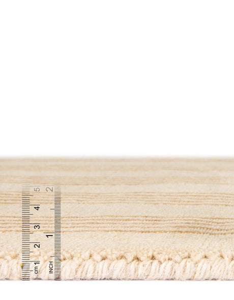 Beige 10' x 14' 1 Jill Zarin Striped Wool Rectangle Area Rug 80% Wool & 20% Cotton Hand Made Luxury All Natural Carpet for Interior Design for Sale at Rug Engine