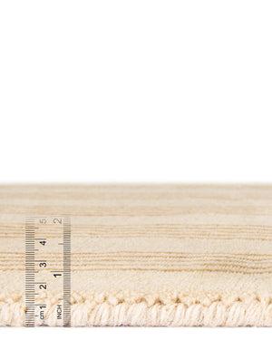 Beige 7' 10 x 10' Jill Zarin Striped Wool Rectangle Area Rug 80% Wool & 20% Cotton Hand Made Luxury All Natural Carpet for Interior Design for Sale at Rug Engine
