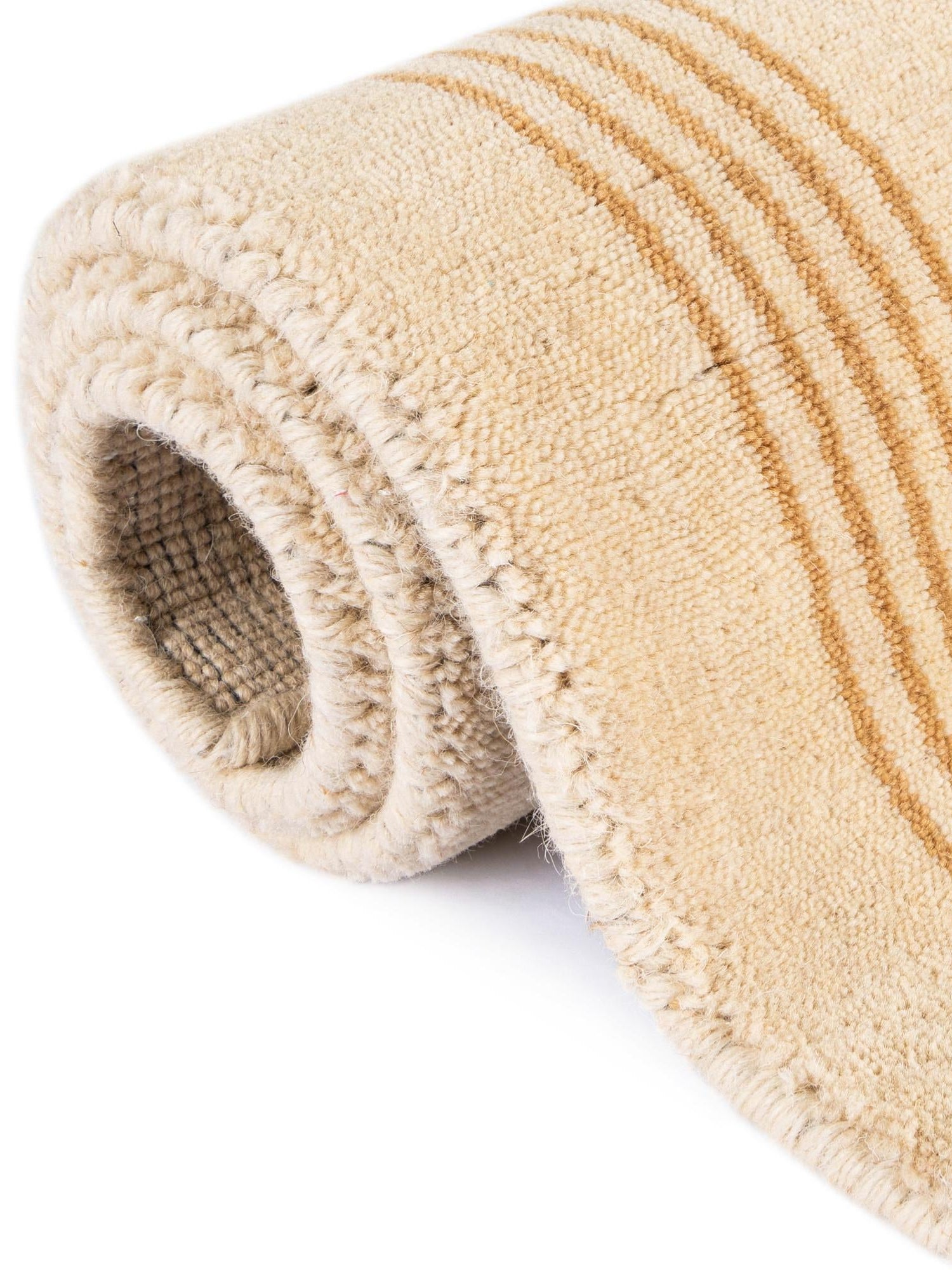 Beige 10' x 14' 1 Jill Zarin Striped Wool Rectangle Area Rug 80% Wool & 20% Cotton Hand Made Luxury All Natural Carpet for Interior Design for Sale at Rug Engine