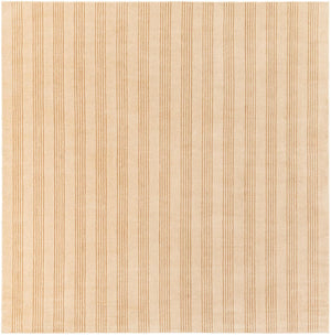 Beige 7' 10 x 7' 10 Jill Zarin Striped Wool Square Area Rug 80% Wool & 20% Cotton Hand Made Luxury All Natural Carpet for Interior Design for Sale at Rug Engine