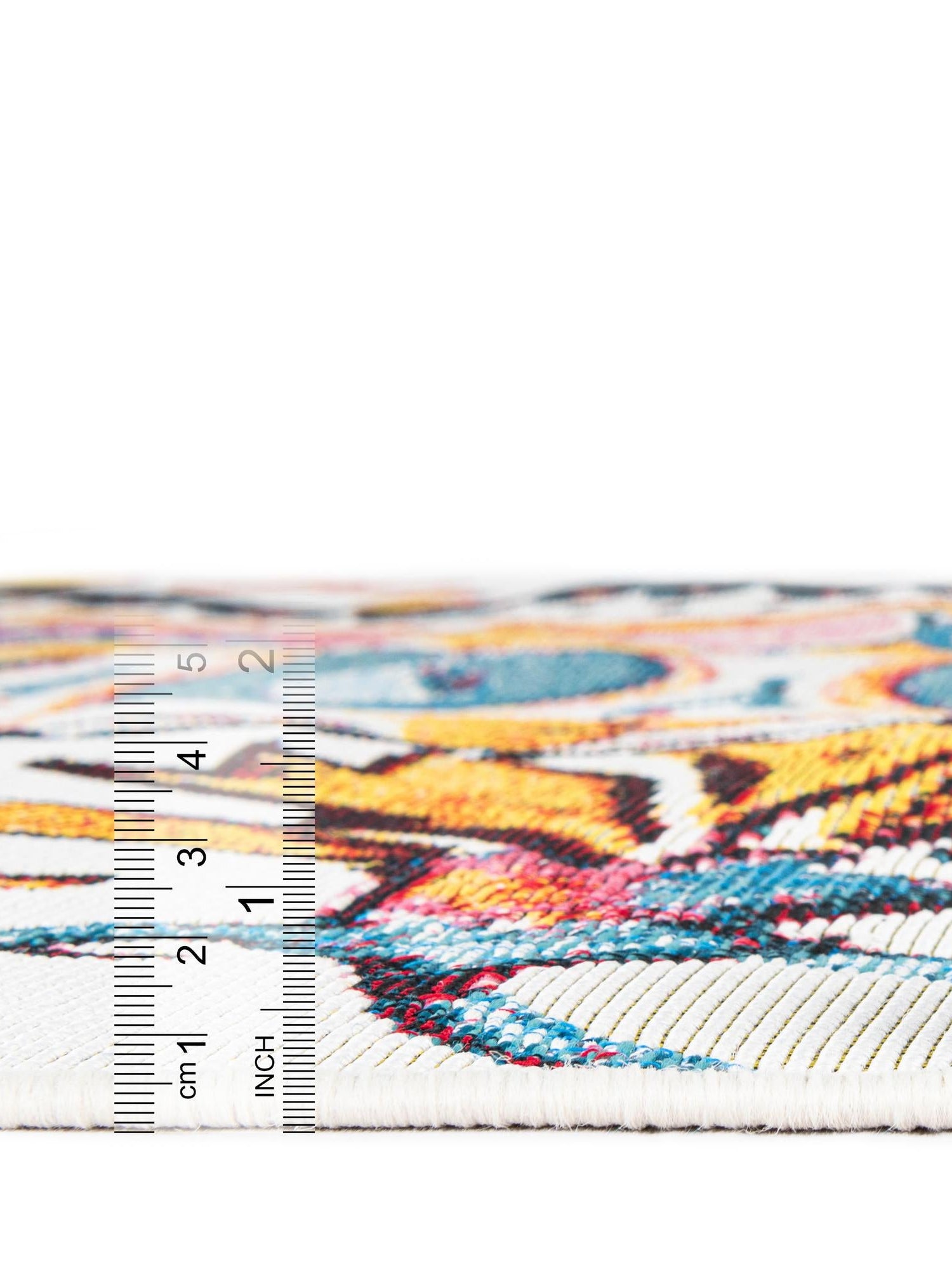 Multicolor 2' x 6' 1 Outdoor Traditional Runner Area Rug Weather Resistant for Patio, Deck, Terrace, Balcony, Porch Classical Design Outside Carpet for Sale at Rug Engine